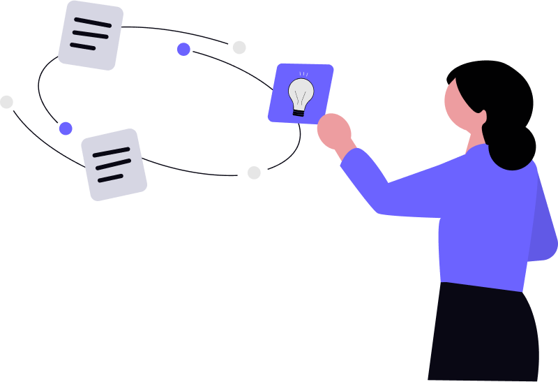 Ideas flow illustration